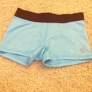 Cheer/gymnastics SOFFE shorts! Blue with lines!